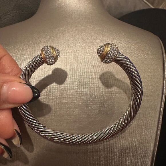 TWO Toned Cuff Bracelet - Picture 2 of 5